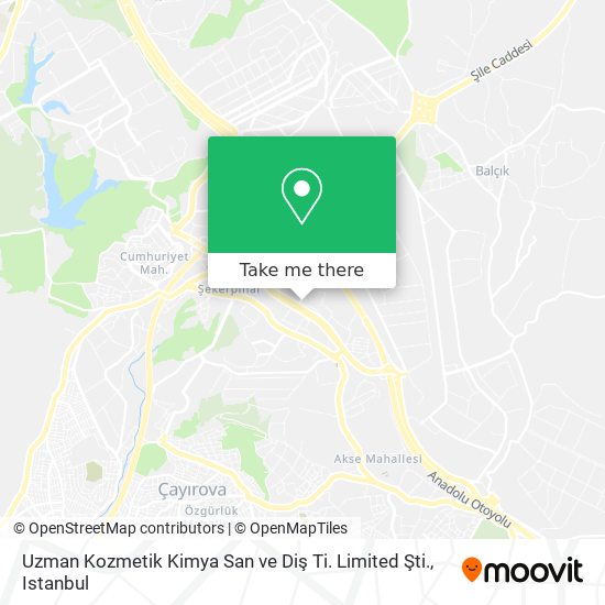 Uzman Kozmetik Kimya San ve Diş Ti. Limited Şti. map