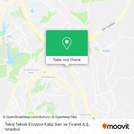 Tekiş Teknik Erozyon Kalip San. ve Ticaret A.Ş. map