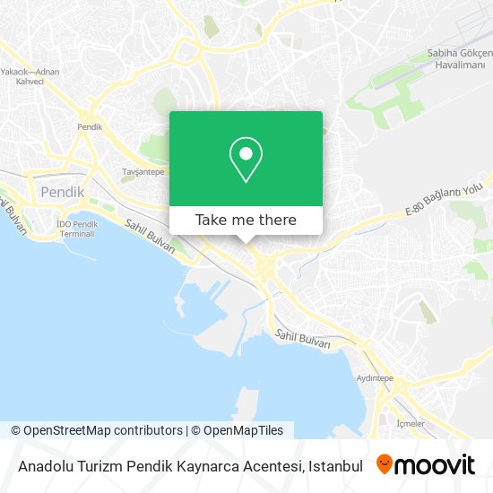 Anadolu Turizm Pendik Kaynarca Acentesi map