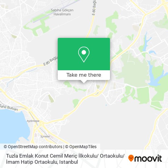 Tuzla Emlak Konut Cemil Meriç İlkokulu/ Ortaokulu/ İmam Hatip Ortaokulu map