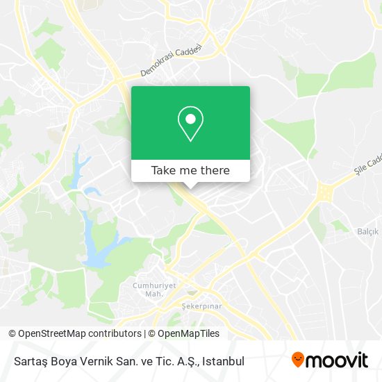 Sartaş Boya Vernik San. ve Tic. A.Ş. map