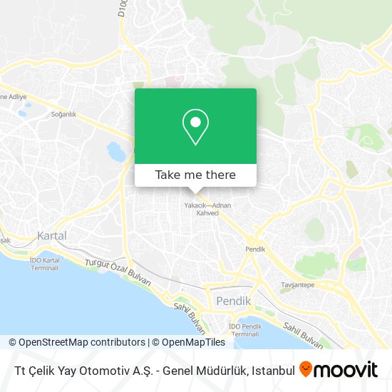 Tt Çelik Yay Otomotiv A.Ş. - Genel Müdürlük map