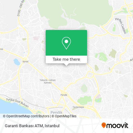 Garanti Bankası ATM map