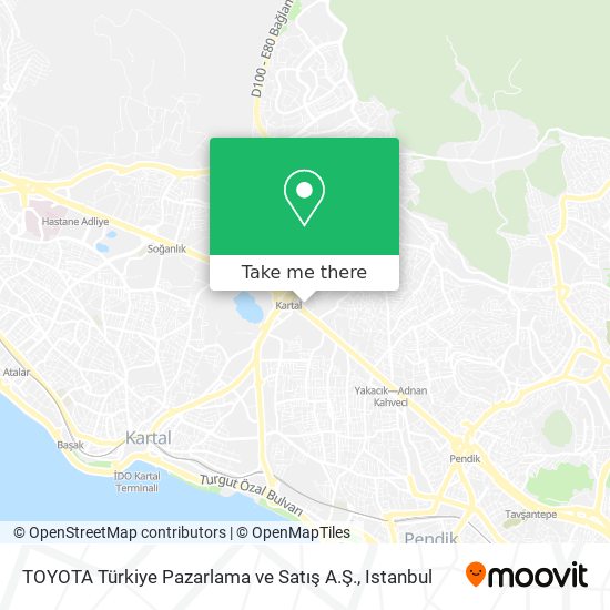 TOYOTA Türkiye Pazarlama ve Satış A.Ş. map