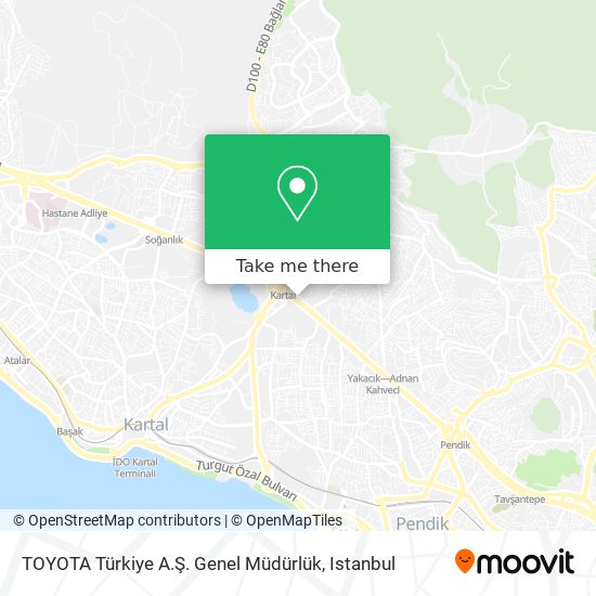 TOYOTA Türkiye A.Ş. Genel Müdürlük map
