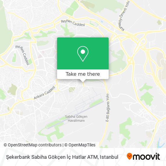 Şekerbank Sabiha Gökçen İç Hatlar ATM map