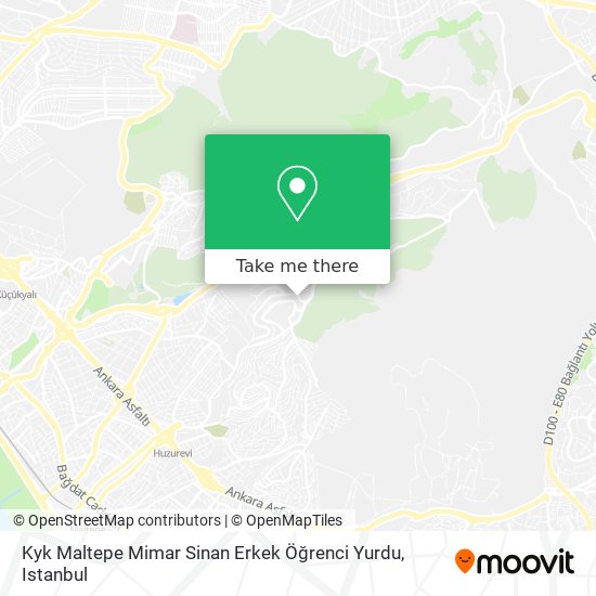 Kyk Maltepe Mimar Sinan Erkek Öğrenci Yurdu map