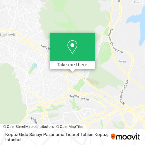 Kopuz Gida Sanayi Pazarlama Ticaret Tahsin Kopuz map