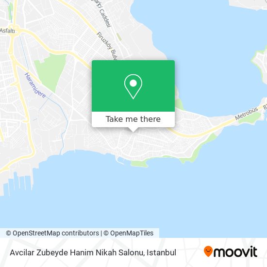 Avcilar Zubeyde Hanim Nikah Salonu map