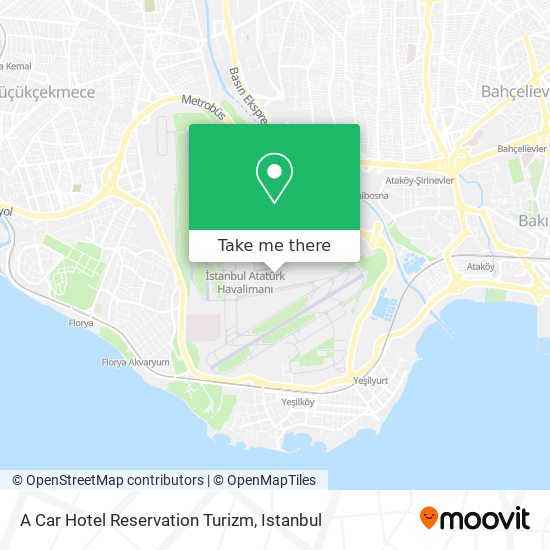 A Car Hotel Reservation Turizm map