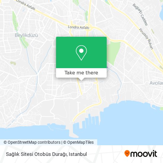 Sağlık Sitesi Otobüs Durağı map