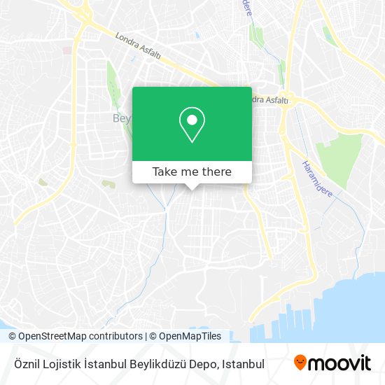 Öznil Lojistik İstanbul Beylikdüzü Depo map