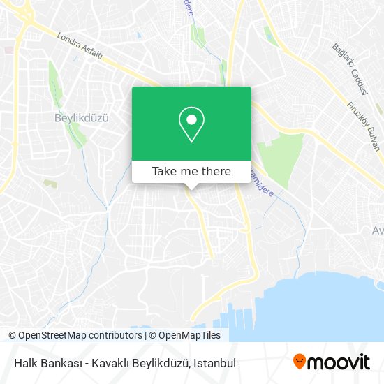 Halk Bankası - Kavaklı Beylikdüzü map