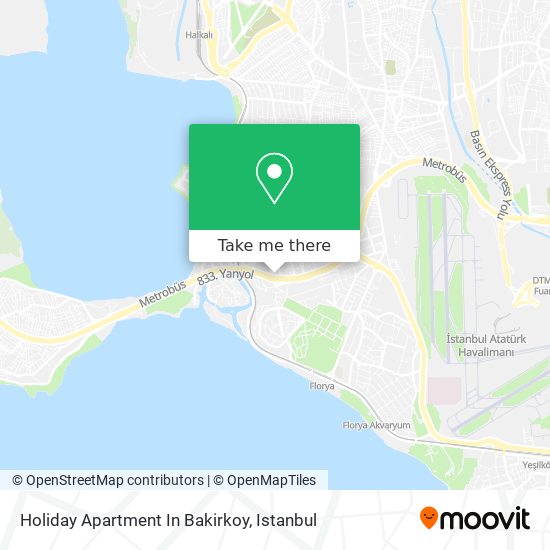 Holiday Apartment In Bakirkoy map