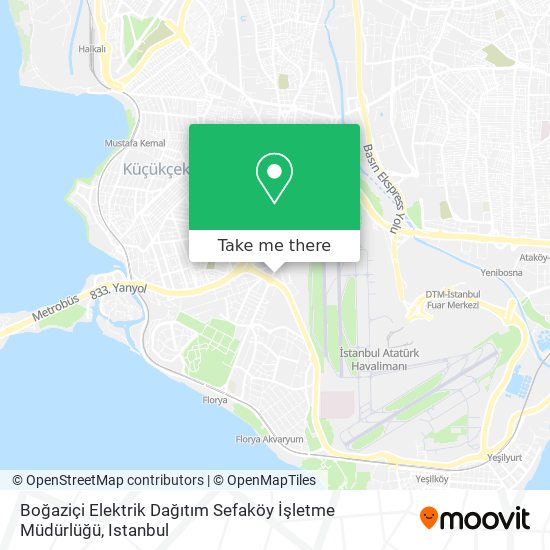 Boğaziçi Elektrik Dağıtım Sefaköy İşletme Müdürlüğü map