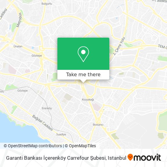 Garanti Bankası İçerenköy Carrefour Şubesi map