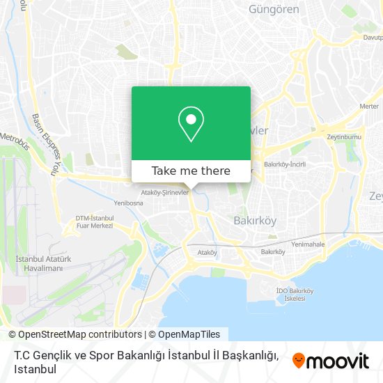 T.C Gençlik ve Spor Bakanlığı İstanbul İl Başkanlığı map