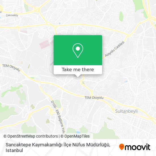 Sancaktepe Kaymakamlığı İlçe Nüfus Müdürlüğü map