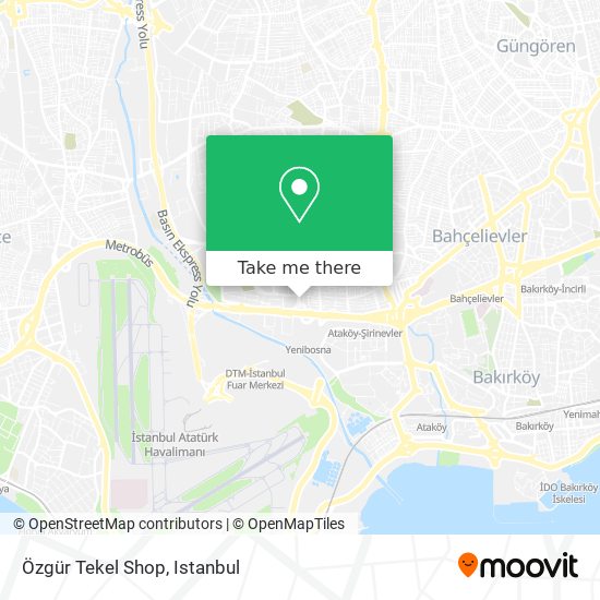 Özgür Tekel Shop map