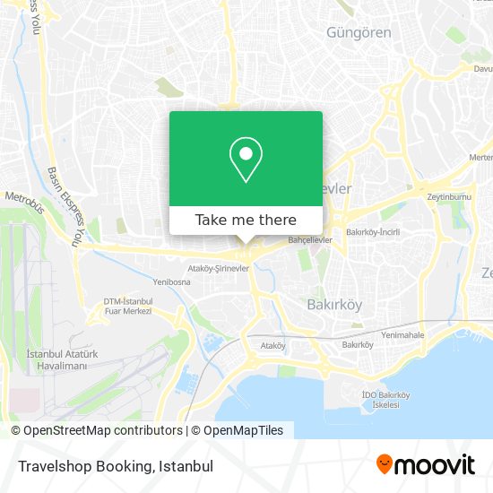 Travelshop Booking map