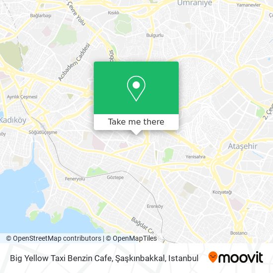 Big Yellow Taxi Benzin Cafe, Şaşkınbakkal map