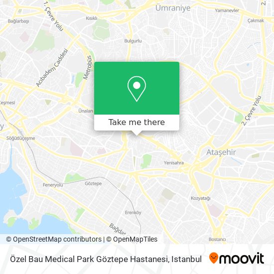 Özel Bau Medical Park Göztepe Hastanesi map