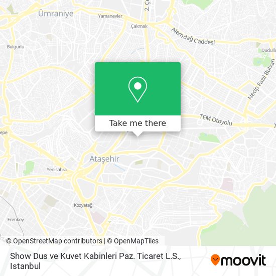 Show Dus ve Kuvet Kabinleri Paz. Ticaret L.S. map