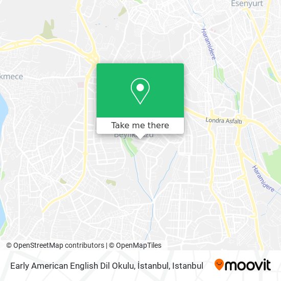 Early American English Dil Okulu, İstanbul map