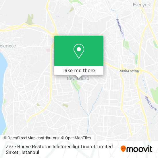 Zeze Bar ve Restoran Isletmecılıgı Tıcaret Lımıted Sırketı map