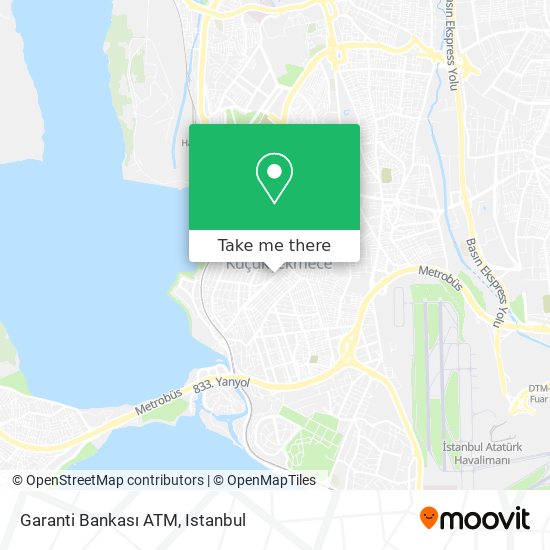 Garanti Bankası ATM map