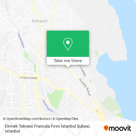 Ekmek Teknesi Francala Fırını İstanbul Şubesi map