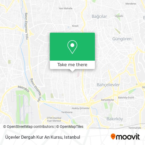 Üçevler Dergah Kur An Kursu map