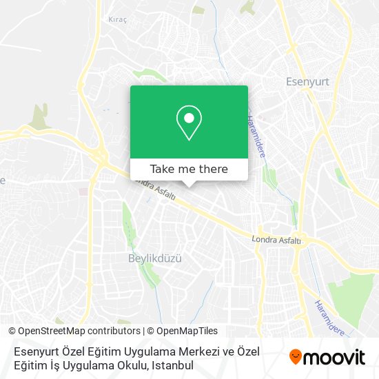 Esenyurt Özel Eğitim Uygulama Merkezi ve Özel Eğitim İş Uygulama Okulu map