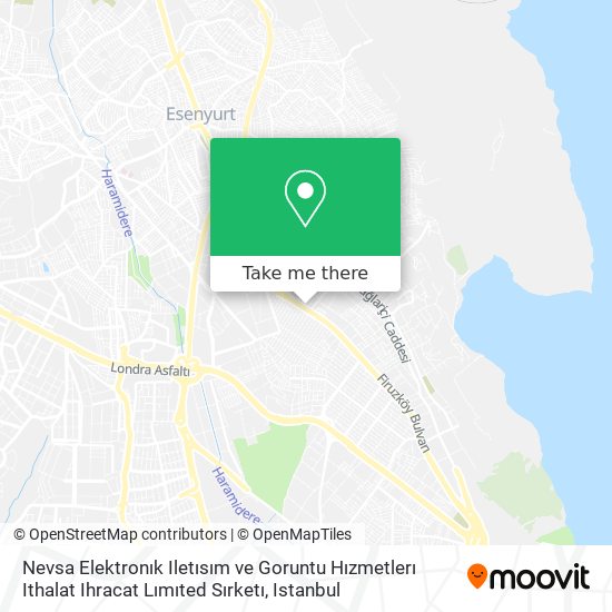 Nevsa Elektronık Iletısım ve Goruntu Hızmetlerı Ithalat Ihracat Lımıted Sırketı map