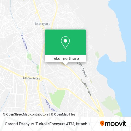 Garanti Esenyurt Turkoil / Esenyurt ATM map