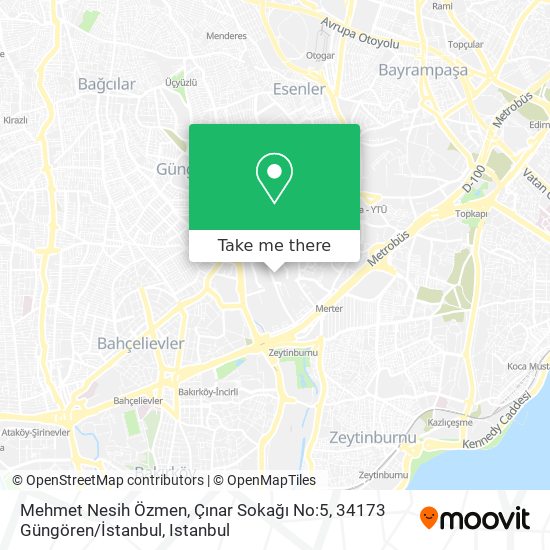 Mehmet Nesih Özmen, Çınar Sokağı No:5, 34173 Güngören / İstanbul map