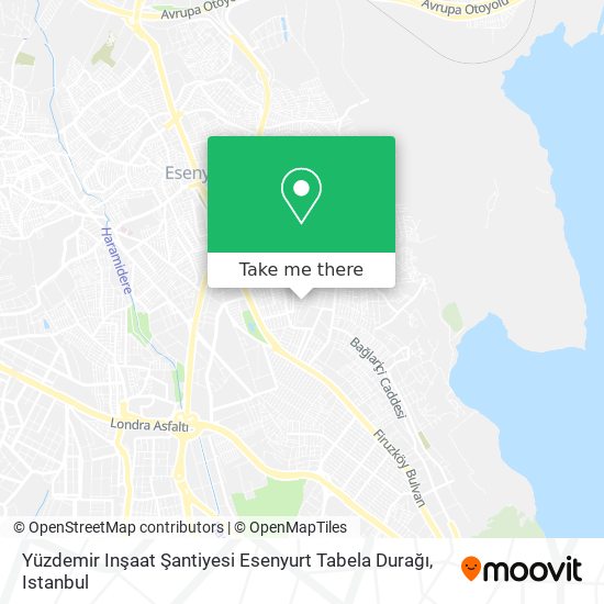 Yüzdemir Inşaat Şantiyesi Esenyurt Tabela Durağı map