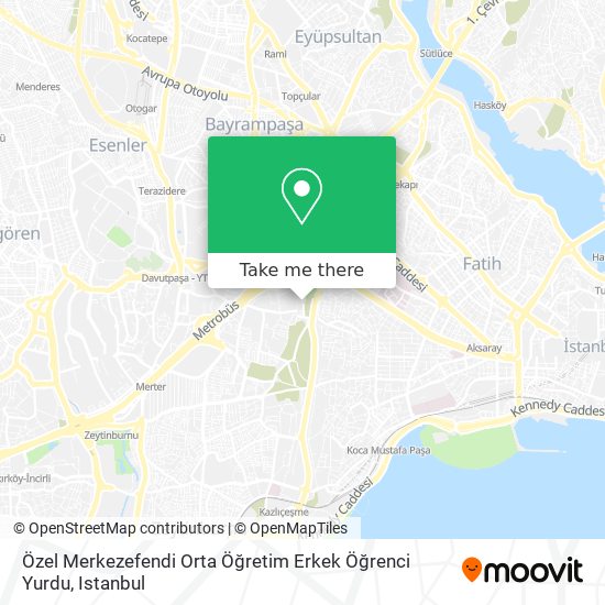 Özel Merkezefendi Orta Öğretim Erkek Öğrenci Yurdu map