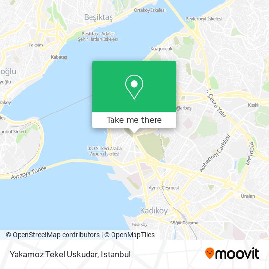 Yakamoz Tekel Uskudar map