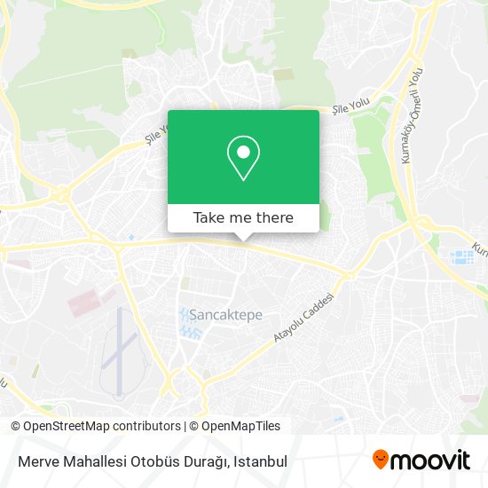 Merve Mahallesi Otobüs Durağı map