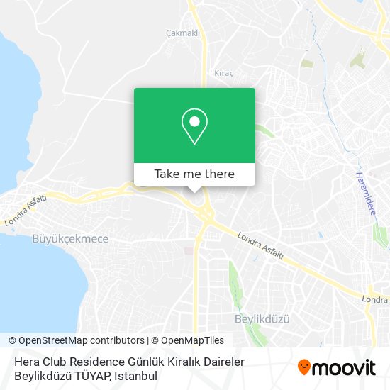 Hera Club Residence Günlük Kiralık Daireler Beylikdüzü TÜYAP map