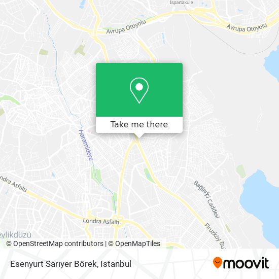 Esenyurt Sarıyer Börek map