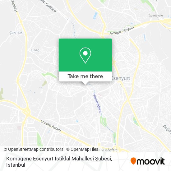 Komagene Esenyurt İstiklal Mahallesi Şubesi map