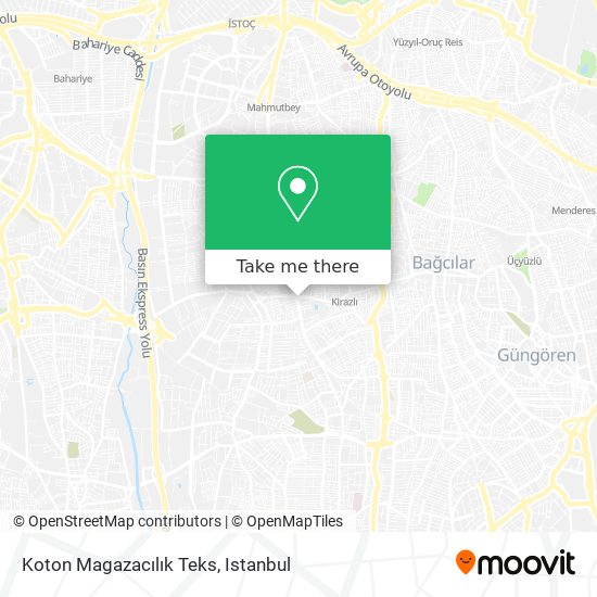 Koton Magazacılık Teks map