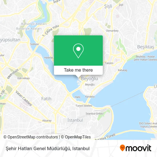 Şehir Hatları Genel Müdürlüğü map