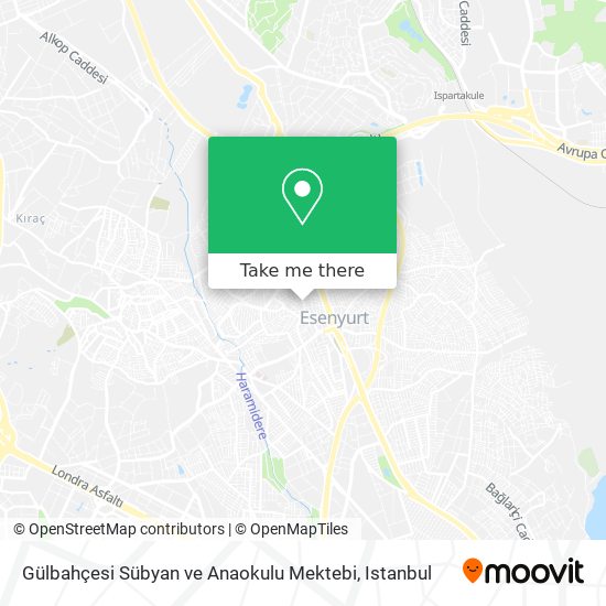 Gülbahçesi Sübyan ve Anaokulu Mektebi map