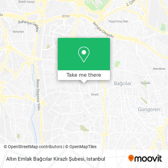 Altın Emlak Bağcılar Kirazlı Şubesi map