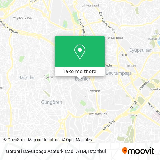 Garanti Davutpaşa Atatürk Cad. ATM map