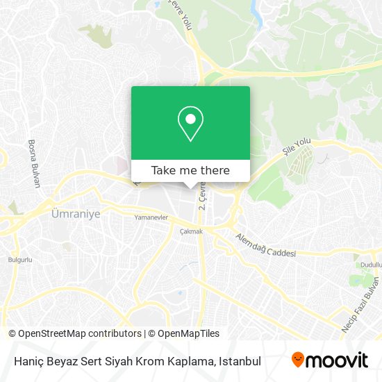 Haniç Beyaz Sert Siyah Krom Kaplama map