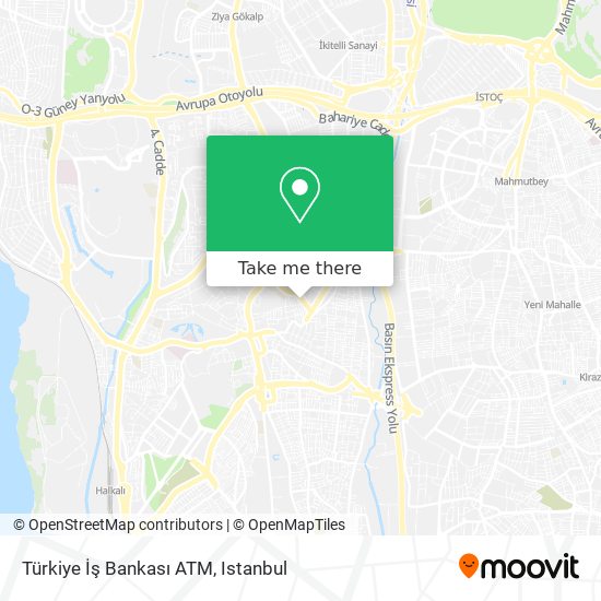 Türkiye İş Bankası ATM map